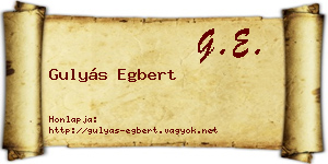 Gulyás Egbert névjegykártya